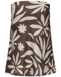 NUAJE NUAJE - Rhea Bias Linen Tube Top - Lyst