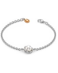 Unaloe - Sterling Pearl Bracelet – Freshwater Pearl Chain Bracelet For - Lyst
