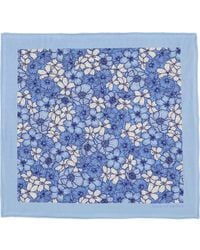 lords of harlech - Hudson Dense Floral Merino Handkerchief Pocket Square - Lyst