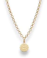 Alexie of Athens - Gemini Zodiac Mini Medallion Chain Necklace - Lyst
