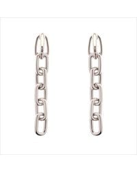 Emma Holland Jewellery - Platinum Chain Drop Clip On Earrings - Lyst