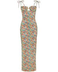 Montce - Florencia Floral Petal Long Slip Dress - Lyst