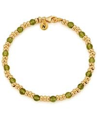 Nellou Jewellery - Gem Birthstone Bracelet August Peridot Plated Sterling - Lyst