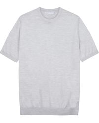 Paul James Knitwear - Superfine Merino Silk Bellini Short Sleeve Jumper - Lyst