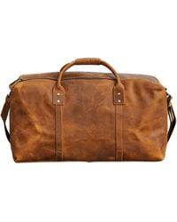Touri - Genuine Leather Luggage Travel Bag - Lyst
