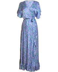 [et cetera] WOMAN - Fanciful Short Sleeve Wrap Dress – Silk - Lyst
