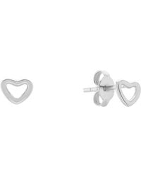 Auree - Verona Mini Sterling Love Heart Stud Earrings - Lyst