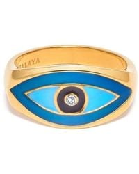 Nialaya - Evil Eye Ring - Lyst
