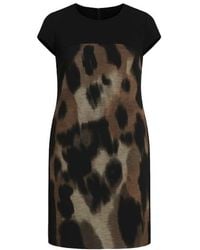 Conquista - Abstract Print Sack Dress With Pockets - Lyst