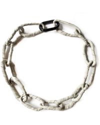 WAIWAI - Link Leather Necklace Off - Lyst