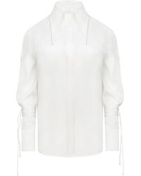 Mandragora - Shirt Loose Fit Vena Ecru - Lyst