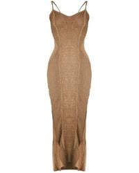 Zhenabia - Neutrals Armor Dress Desert Sand - Lyst