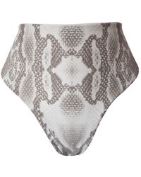 Terra Dea - Acapulco Reversible High Waist Bikini Bottoms Snake & White - Lyst