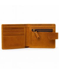 VIDA VIDA - Luxury Leather Zip Section Coin Wallet - Lyst