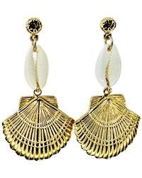 Lexi Jewelry - Scallop & Cowrie Shell Earrings - Lyst