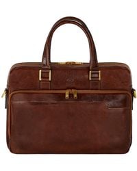 Time Resistance - Leather Briefcase Laptop Bag - Lyst