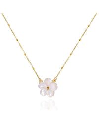Olivia Le - Flora Pearl Flower Necklace - Lyst