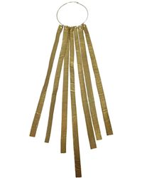 Romer Millinery - Metallic Silk Bar Choker - Lyst