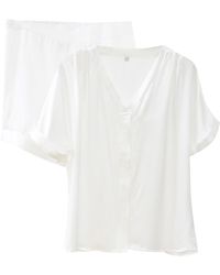 Soft Strokes Silk - Pure Mulberry Silk Top And Shorts Set - Lyst
