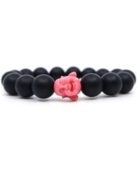 Shar Oke - Happy Buddha & Matte Onyx Beaded Bracelet - Lyst
