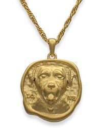 Frenvyrn - Lars Reversible Dog Coin Necklace, Vermeil - Lyst