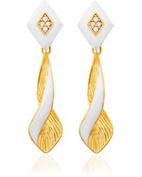 Milou Jewelry - Infinity Drop Earrings With Zircon - Lyst