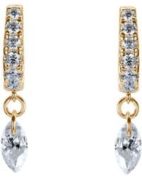 BLOOMTINE | Earth Angel HQ - Illuminess Vermeil Floating Moissanite Huggies - Lyst