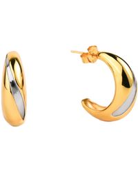 Zynnia Collective - Two Tone Slit Hoops - Lyst