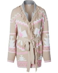 tirillm - Neutrals Maggie Pattern Knitted Cashmere Cardigan, Light Melange - Lyst