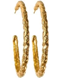 LINYA JEWELLERY - Misy Amorphous Oval Big Hoop Earrings - Lyst