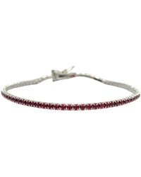 Harfi - Ruby Gemstone Sterling Tennis Bracelet - Lyst