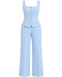Girl In Mind - Jo Pleat Detail Tailored Trouser Sky - Lyst