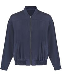 The Summer Edit - Poppy Silk Bomber Jacket - Lyst