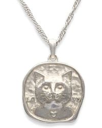 Frenvyrn - Lars Reversible Cat Coin Necklace, Sterling - Lyst