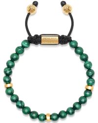 Nialaya - Beaded Bracelet With Malachite And Gold - Lyst