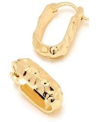 Potoska - Sanu Soft Hammered Mini Hoop Earrings - Lyst