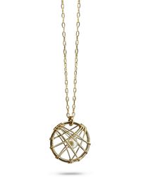 Greyewolfe - Small Circular Caged Pearl Necklace - Lyst