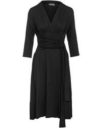 Conquista - Empire Line Dress With Belt - Lyst