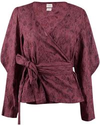 Em & Shi - Berry Wrap Top - Lyst