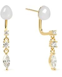 Freqnc Atelier - Snake Ear Jacket Earrings – Moonstone - Lyst