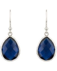 LÁTELITA London Petite Drop Earrings Sapphire Hydro Silver - Blue