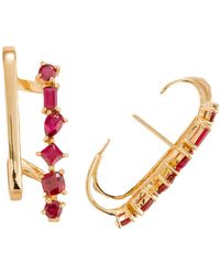 Juvetti - Serene Earrings With Ruby Set - Lyst