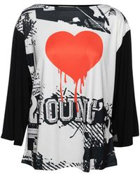 Conquista - Sheer Back Wide Sleeve Top - Lyst