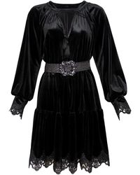 Lalipop Design - Velvet Mini Dress - Lyst