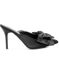 Rag & Co - Elisda Embellished Bow High Heel Mules - Lyst