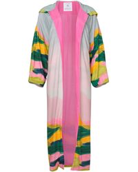 Tiger and the Monkey - The Caroline Printed Ecovero Viscose And Silk Coverup Robe Kimono - Lyst