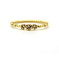 VicStoneNYC Fine Jewelry - Antique Bezel Set Three Diamond Ring - Lyst