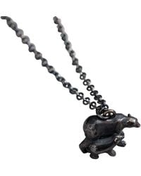 Posh Totty Designs - Oxidised Sterling Papa Bear Pendant Necklace - Lyst