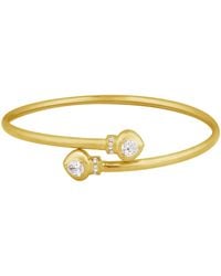 Artisan - 14K Pear Diamond Open Cuff Bangle Bracelet - Lyst