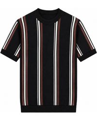 Vayla - Short Sleeve Crew Neck Block Stripe Top - Lyst
